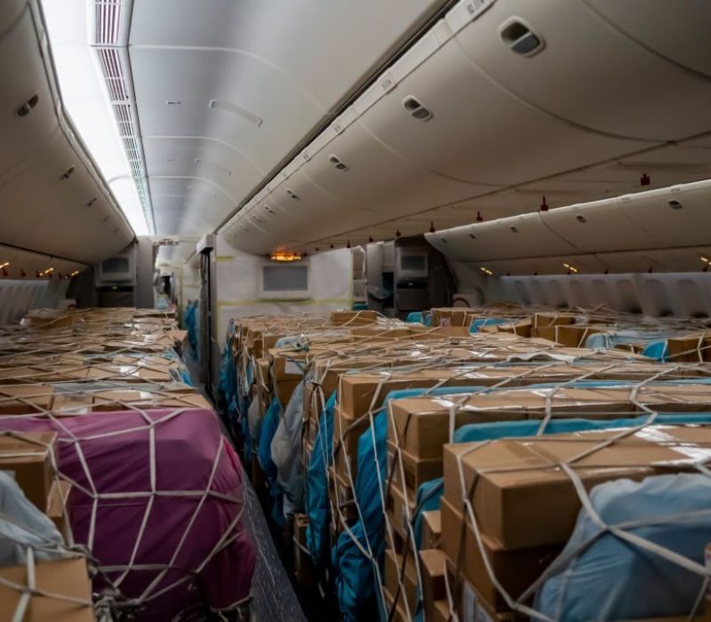 Empty Airplane using for Cargo